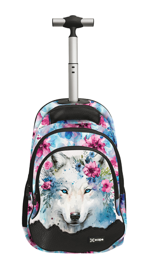 Graffiti Xscape Σχολική Τσάντα Τρόλευ Δημοτικού ΛΥΚΟΣ WOLF Trolley Bag Μ32 x Π17 x Υ50εκ με 3 κεντρικές θήκες 259253