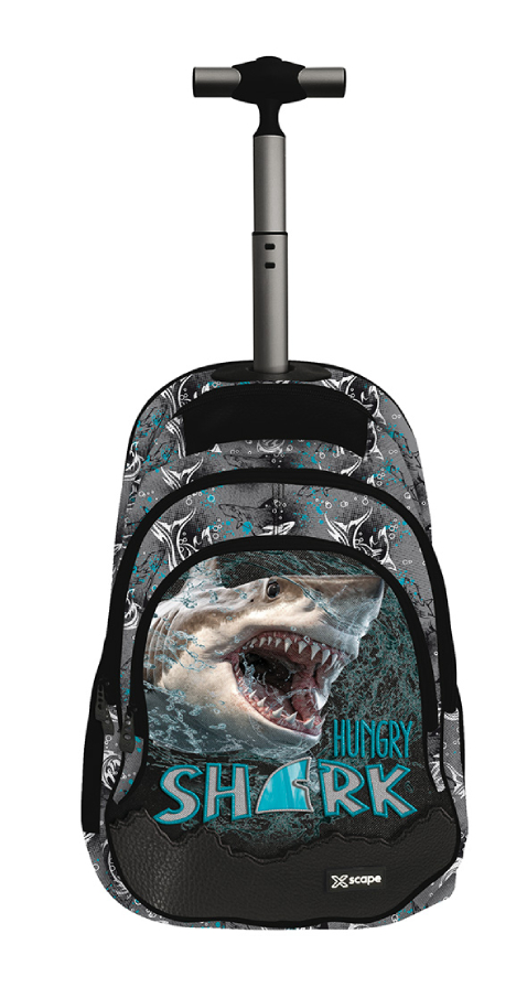 Graffiti Xscape Σχολική Τσάντα Τρόλευ Δημοτικού SHARK ΚΑΡΧΑΡΙΑΣ Trolley Bag Μ32 x Π17 x Υ50εκ με 3 κεντρικές θήκες 259259