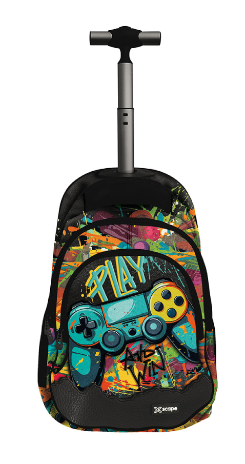 Graffiti Xscape Σχολική Τσάντα Τρόλευ Δημοτικού GAMING Trolley Bag Μ32 x Π17 x Υ50εκ με 3 κεντρικές θήκες 259258