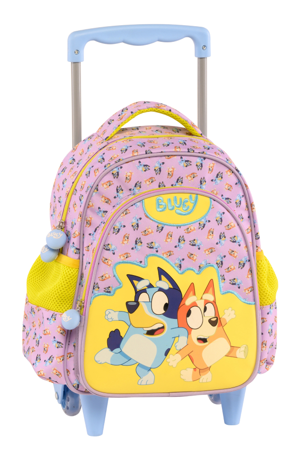 Τρολεϋ Σχολική Τσάντα Νηπίου Bluey BALL TEAM Μωβ - Trolley Bag  250262