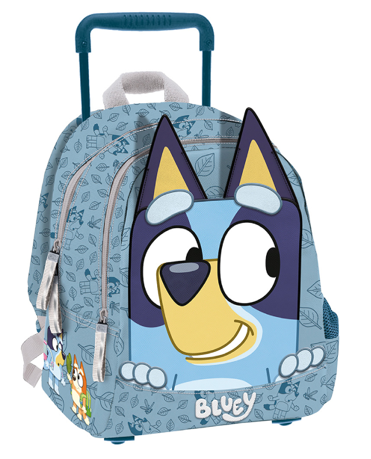 Τρολεϋ Σχολική Τσάντα Νηπίου Bluey PRESCHOOL FACE Μπλε - Trolley Bag  250263