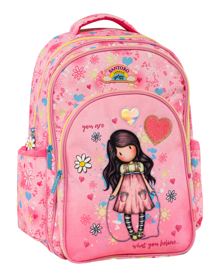 Graffiti Σχολική Τσάντα Πλάτης Πολυθεσιακή Backpack Δημοτικού SANTORO Gorjuss SKIPPING ROPE 30x18x42cm 257211
