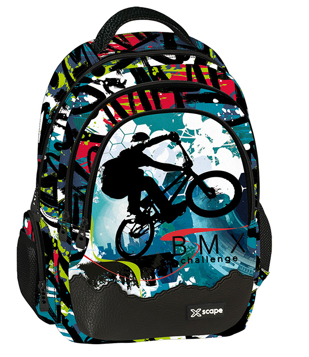 GRAFFITI - Graffiti XSCAPE Σχολική Τσάντα Πλάτης Πολυθεσιακή Backpack Δημοτικού ΠΟΔΗΛΑΤΟ BICYCLE 30x18x42cm  259210