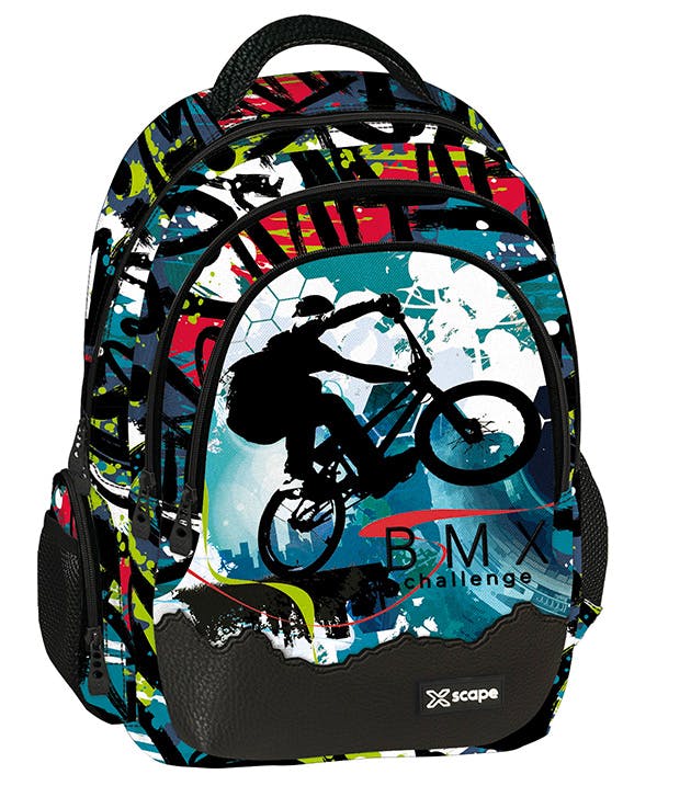 Graffiti XSCAPE Σχολική Τσάντα Πλάτης Πολυθεσιακή Backpack Δημοτικού ΠΟΔΗΛΑΤΟ BICYCLE 30x18x42cm  259210