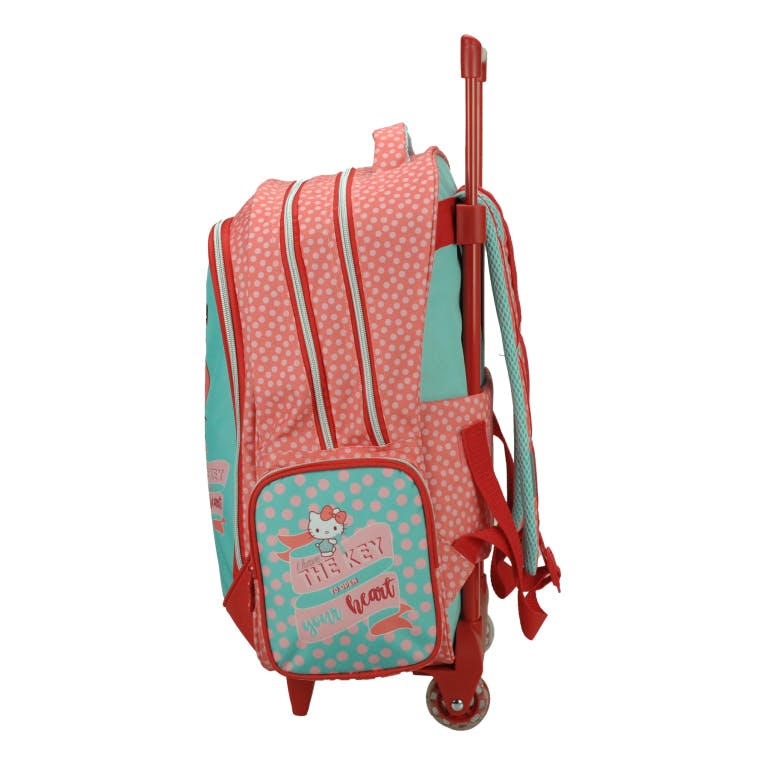 GIM -  Σχολική Τσάντα Τρόλευ Δημοτικού HELLO KITTY SWEETHEART Trolley Bag 46 x 35 x 20  με 3 κεντρικές θήκες 342-01074