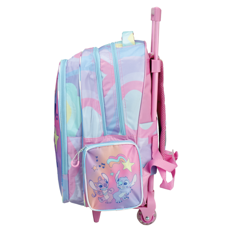 GIM -  Σχολική Τσάντα Τρόλευ Δημοτικού STITCH GEN Z Trolley Bag 46 x 35 x 20  με 3 κεντρικές θήκες 335-74074