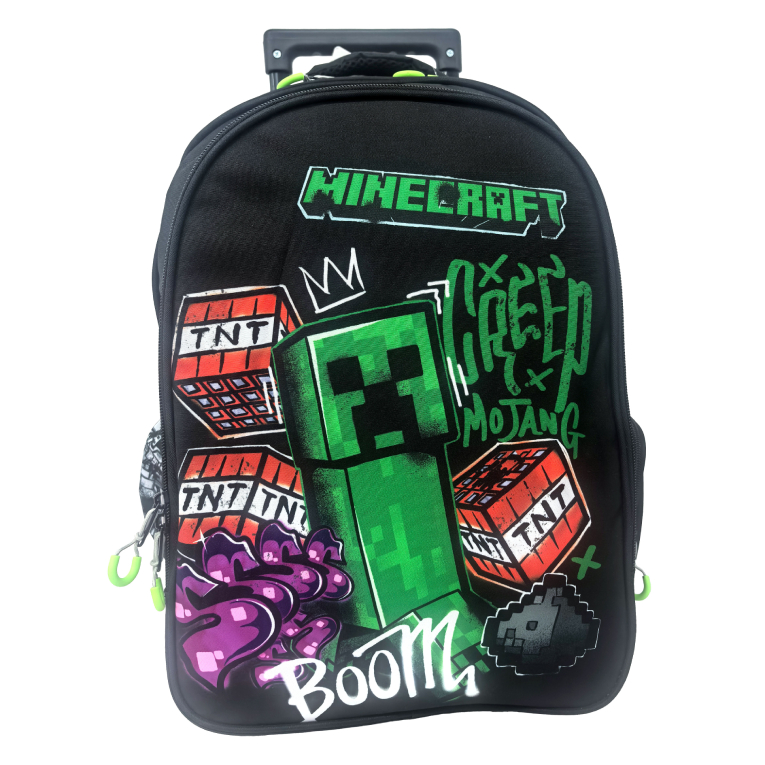 Σχολική Τσάντα Τρόλευ Δημοτικού MINECRAFT METRO ART Trolley Bag 46 x 35 x 20 με 3 κεντρικές θήκες 316-03074