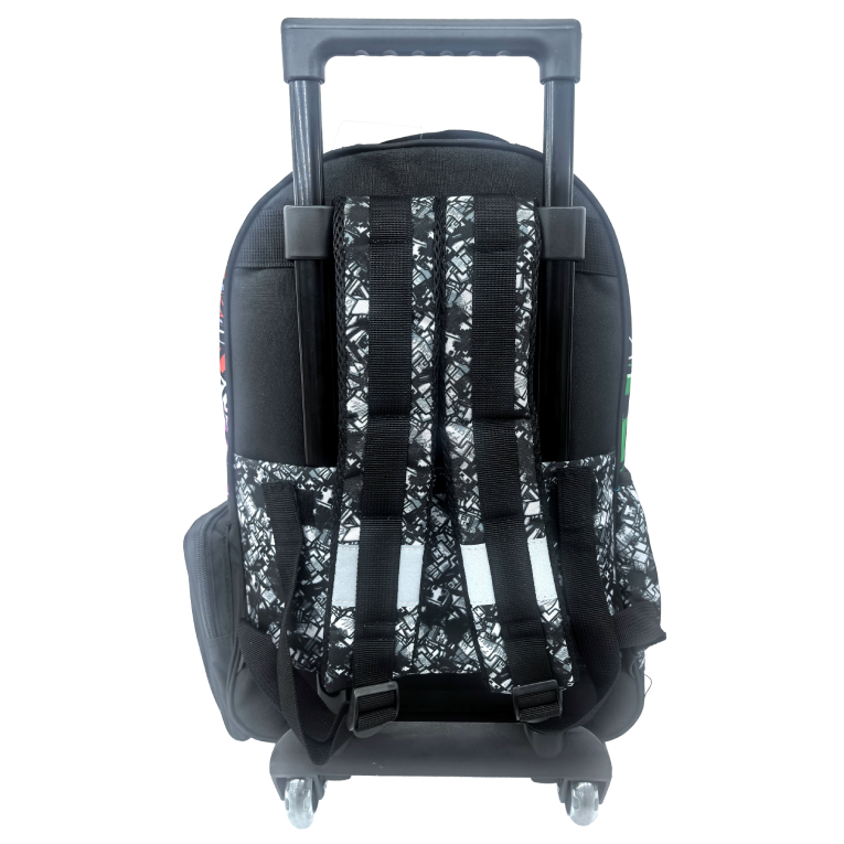 GIM -  Σχολική Τσάντα Τρόλευ Δημοτικού MINECRAFT METRO ART Trolley Bag 46 x 35 x 20  με 3 κεντρικές θήκες 316-03074