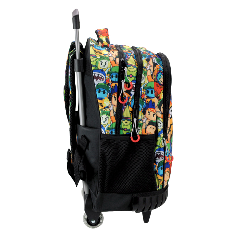 GIM -  Σχολική Τσάντα Τρόλευ Δημοτικού TROLLEY STUMBLE GUYS Trolley Bag 46 x 35 x 20  με 3 κεντρικές θήκες 377-30078
