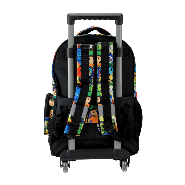 GIM -  Σχολική Τσάντα Τρόλευ Δημοτικού TROLLEY STUMBLE GUYS Trolley Bag 46 x 35 x 20  με 3 κεντρικές θήκες 377-30078