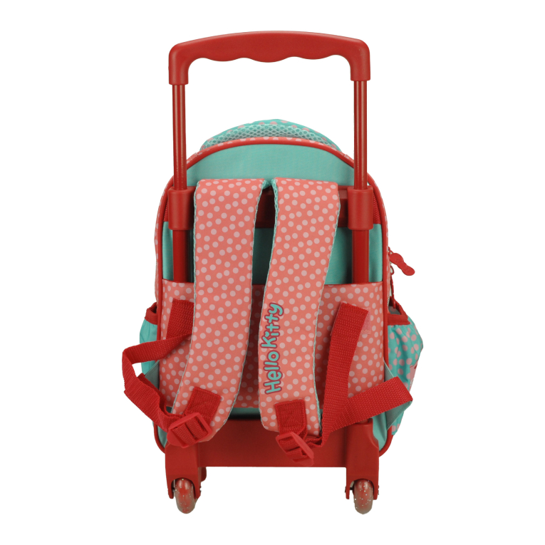 GIM -  Σχολική Τροχήλατη Τσάντα Trolley Νηπίου HELLO KITTY SWEETHEART Διαστάσεις 30X25X15 με 2 Θέσεις - TROLLEY 335-74072