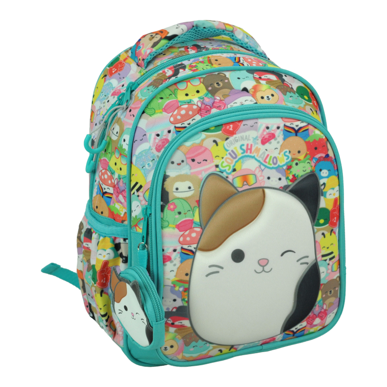 Σχολική Τσάντα Πλάτης Νηπίου SQUISHMALLOWS CAT Διαστάσεις 32X25X15 με 2 Θέσεις - 363-31054