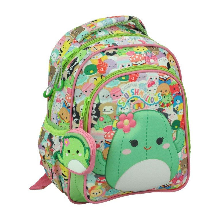 Σχολική Τσάντα Πλάτης Νηπίου SQUISHMALLOWS CACTUS Διαστάσεις 32X25X15 με 2 Θέσεις - 363-32054