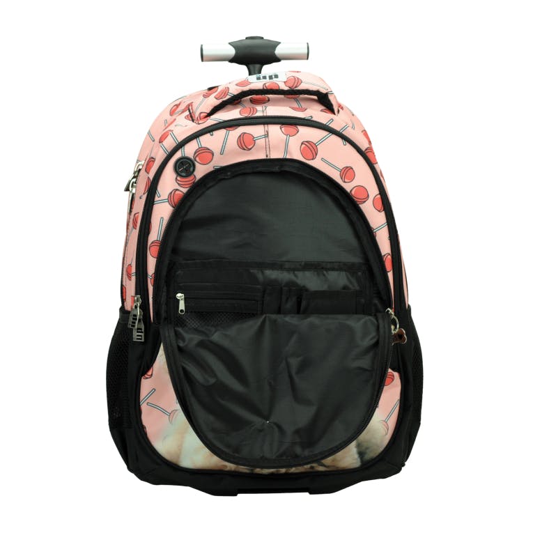 BMU -  Σχολική Τσάντα Τρόλευ Δημοτικού LOVE POODLE Trolley Bag 46 x 35 x 20  με 3 κεντρικές θήκες 357-21074 BACK ME UP