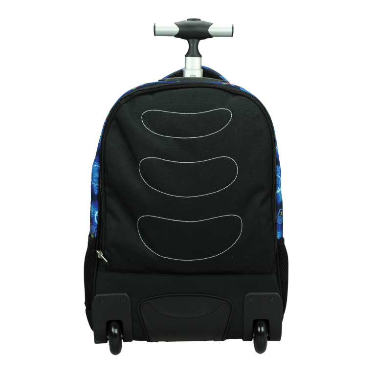 BMU -  Σχολική Τσάντα Τρόλευ Δημοτικού NEON GAME Trolley Bag 46 x 35 x 20  με 3 κεντρικές θήκες 357-26074 BACK ME UP