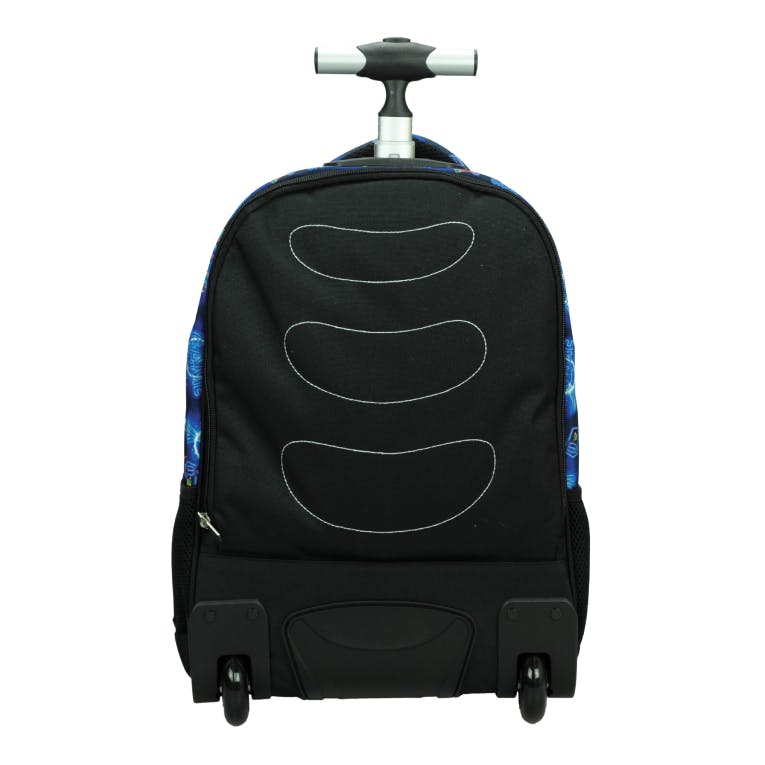 BMU -  Σχολική Τσάντα Τρόλευ Δημοτικού NEON GAME Trolley Bag 46 x 35 x 20  με 3 κεντρικές θήκες 357-26074 BACK ME UP