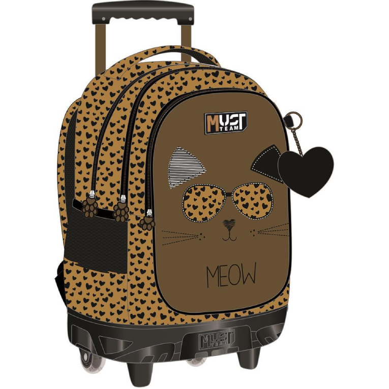  Σχολική Τσάντα Trolley Δημοτικού MEOW 3 Θέσεων   Μ34 x Π20 x Υ44cm  587277 Τρόλεϊ