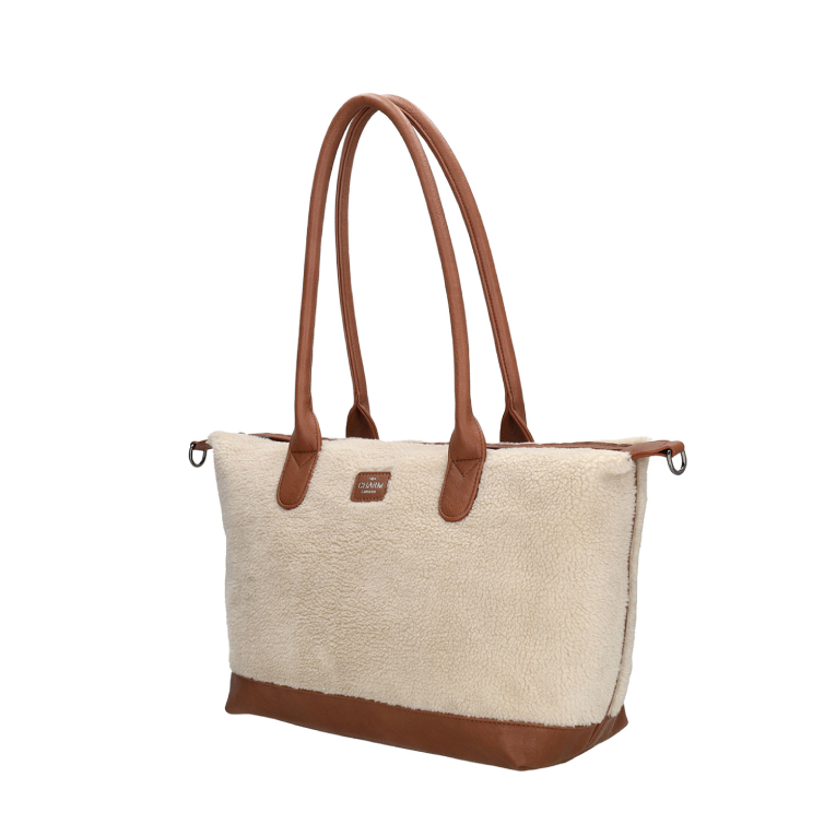  Buckingham Teddy Shoulder Bag Beige - Γυναικεία Τσάντα Ώμου  W01269 043