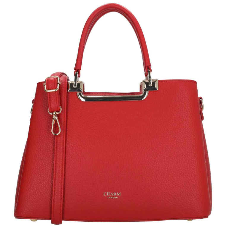  LUCCA Handbag Wine Red Γυναικεία Τσάντα Ώμου/Χεριού Χρώμα Κόκκινο με Χρυσές Λεπτομέρειες  24460 050