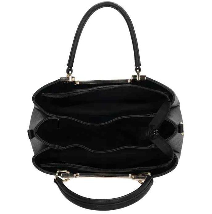 CHARM LONDON - Charm London LUCCA Handbag Black Γυναικεία Τσάντα Ώμου/Χεριού Χρώμα Μαύρο με Χρυσές Λεπτομέρειες  24460 001