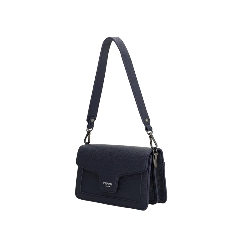 CHARM LONDON - Charm London MONACO Handbag Navy Γυναικεία Τσάντα Ώμου/Χεριού Χρώμα Μπλε W01441 002