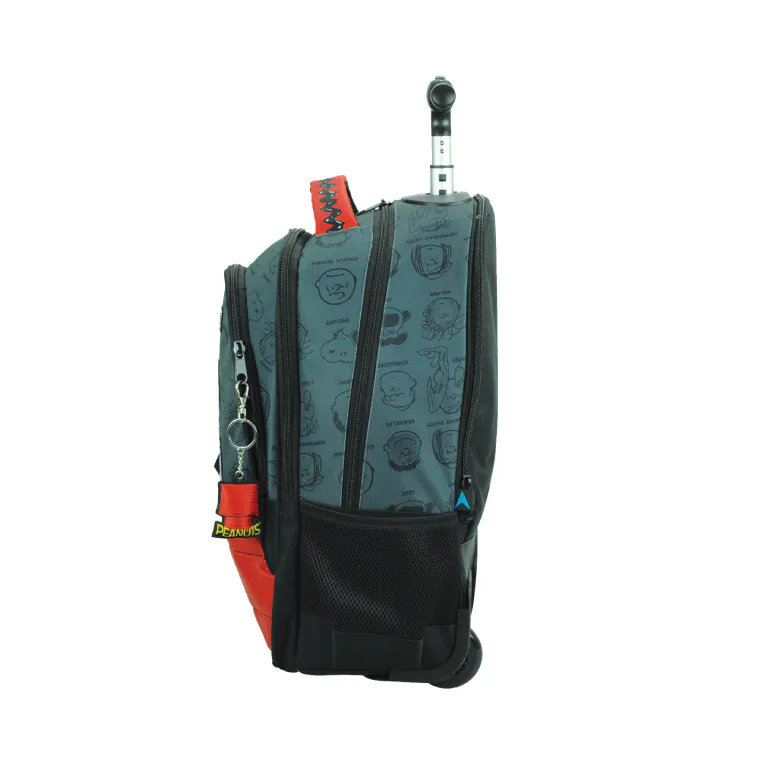 BMU - Back Me Up Σχολική Τσάντα Πλάτης ΤΡΟΛΕΙ TROLLEY Backpack Δημοτικού με 3 θήκες PEANUTS 365-10074