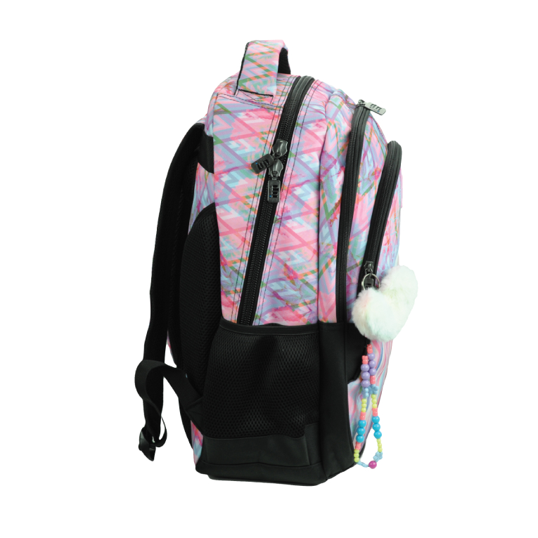 BMU - Back Me Up PASTEL UNICORN Σχολική Τσάντα Πλάτης Οβαλ Δημοτικού 3 κεντρικές θήκες 357-41031 