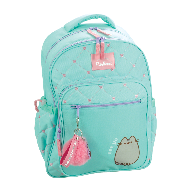 Back Me Up PUSHEEN THE CAT Σχολική Τσάντα Πλάτης ΟΒΑΛ Δημοτικού 3 κεντρικές θήκες 361-02031 