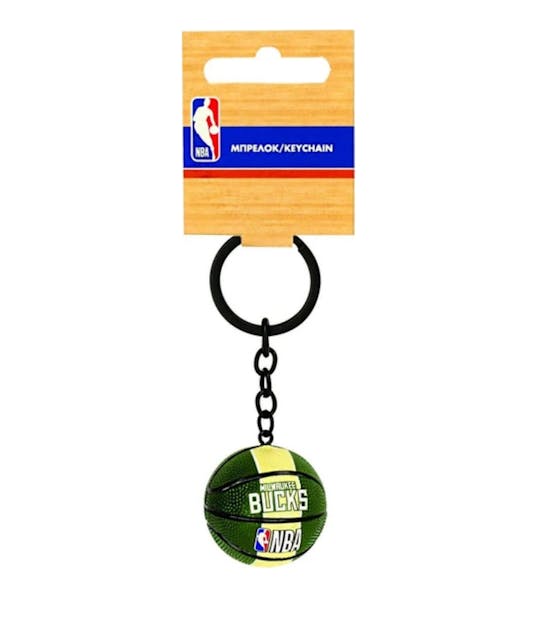 BMU - Back Me Up Μπρελόκ Ομάδας NBA MILWAUKEE BUCKS 3D ΜΠΑΛΑ 558-51512