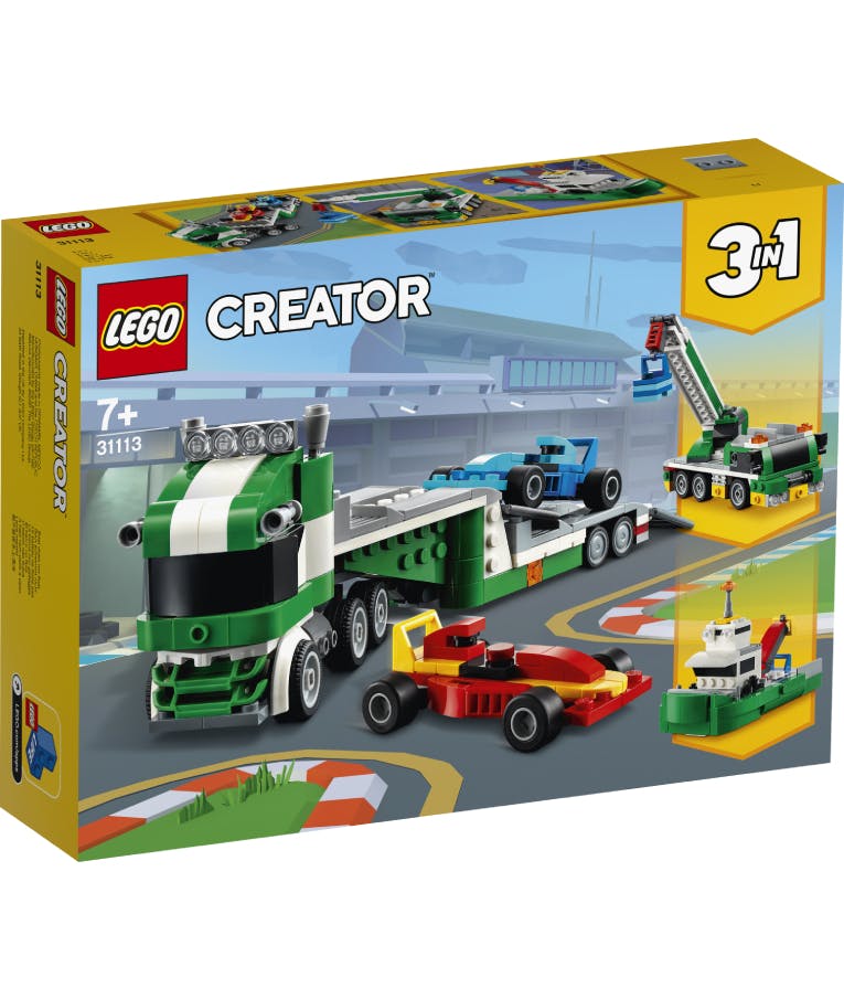 31113 Race Car Transporter 3 in 1 328 psc - Μεταφορέας Αγωνιστικών Αυτοκινήτων 328 τεμ - Creator 7+