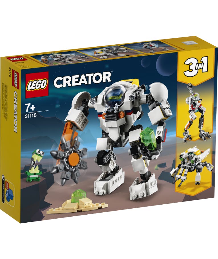 31115 Space Mining Mech 3 in 1 327 psc - Διαστημικό Ρομπότ Εξόρυξης 327 τεμ - Creator 7+