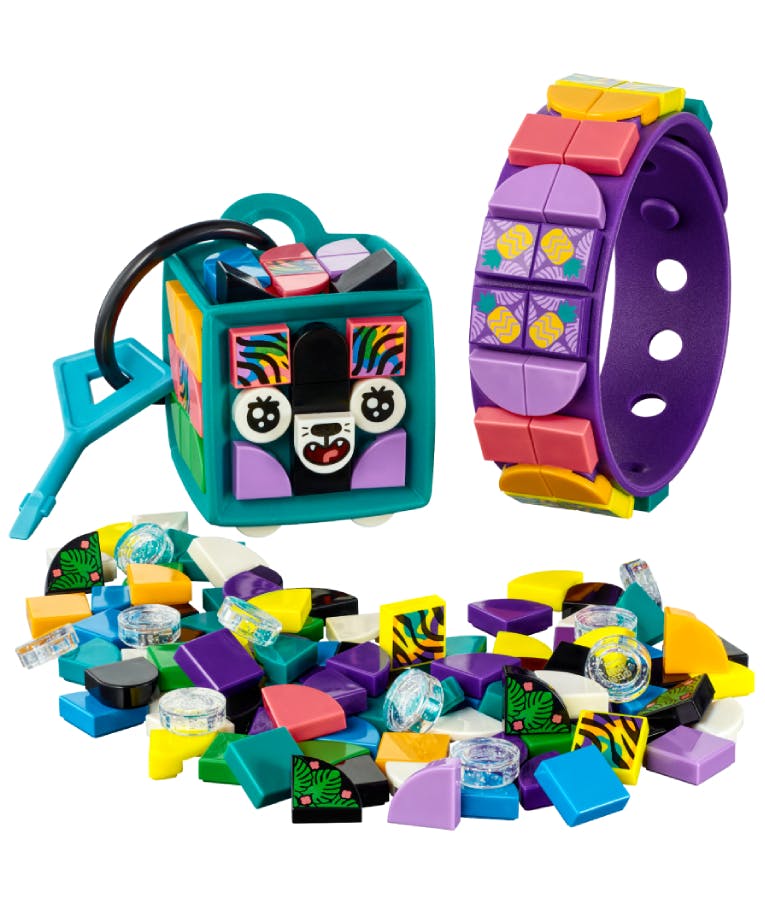 LEGO - 41945 Neon Tiger Bracelet & Bag Tag 188 psc - Βραχιόλι Τίγρης με Νέον Χρώματα & Ετικέτα Τσάντας 188 τεμ -  DOTS 6 +