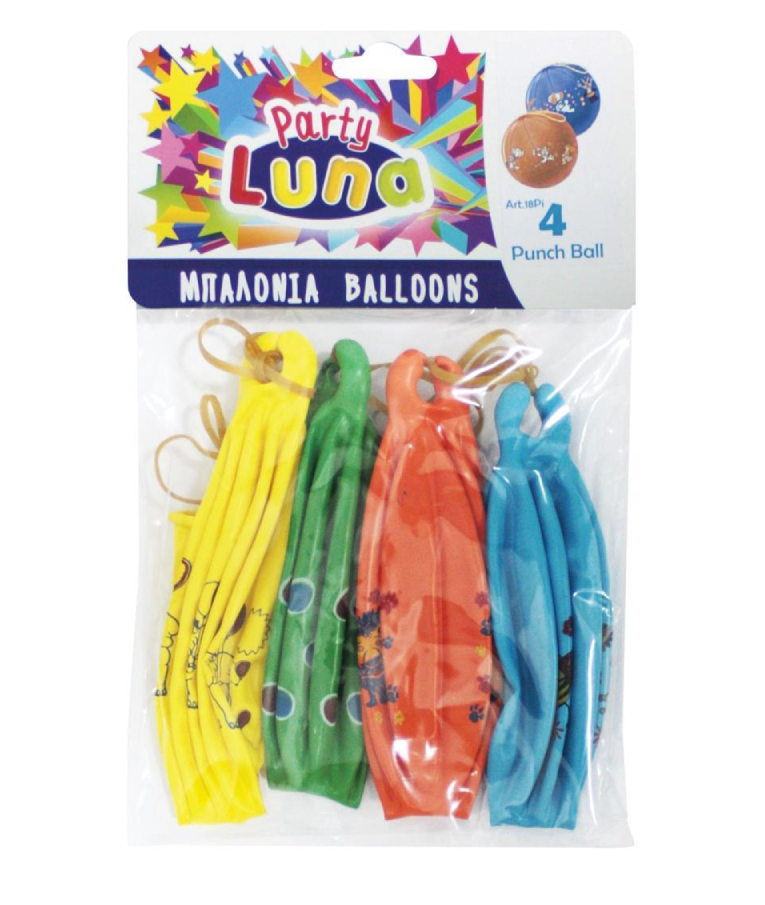 ΔΙΑΚΑΚΗΣ LUNA - Luna Party Balloons - ΜΠΑΛΟΝΙΑ LUNA ΤΟΠΙ 4 ΤΜΧ Diakakis  088922