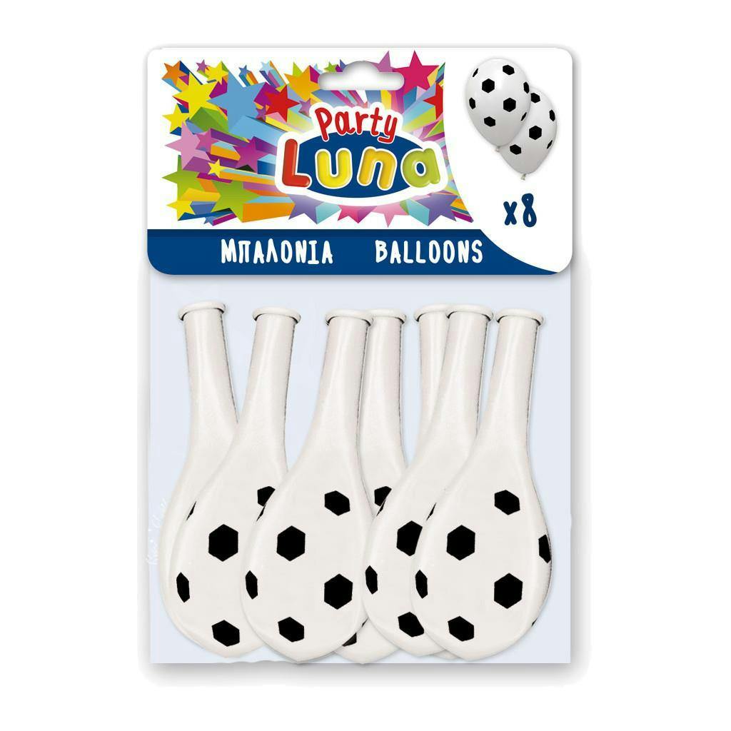Luna Party Μπαλόνια Ποδόσφαιρο - Football Balloons 32cm Σετ 8τμχ  Diakakis 000088934