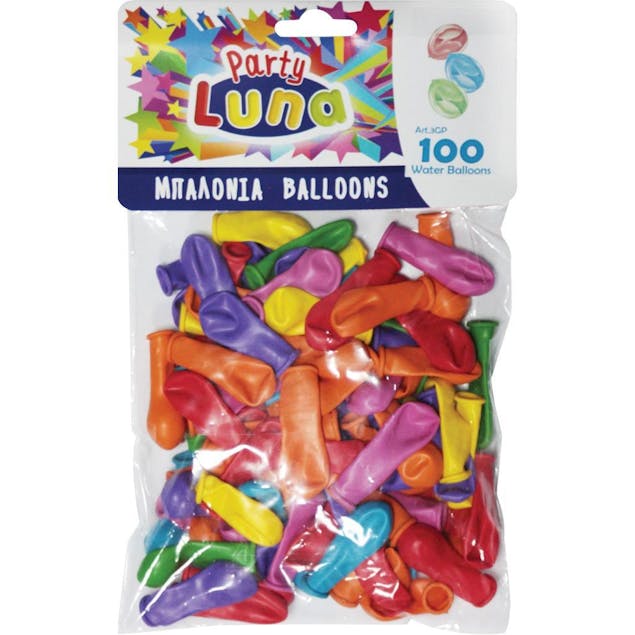 ΔΙΑΚΑΚΗΣ LUNA - Luna Balloons - Μπαλόνια Νερού 10 εκ. Σετ 100τμχ Diakakis  088908