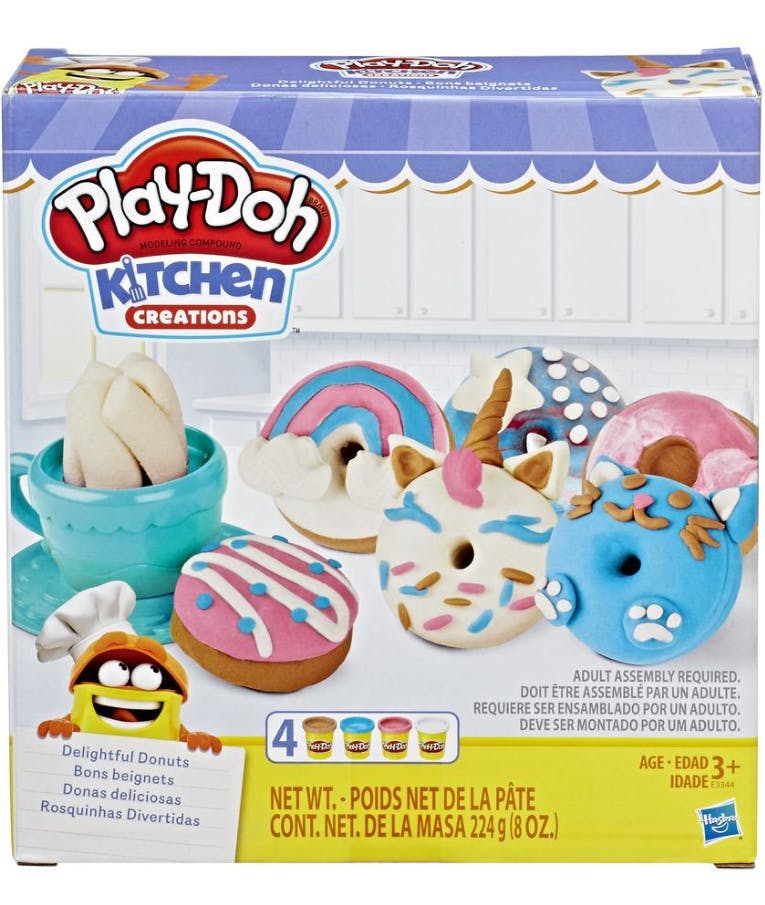 Πλαστελίνη - Παιχνίδι Πλαστοζυμαράκια Delightful Donuts Νόστιμα Ντόναλτς σετ με 4 χρώματα E3344 Hasbro Play-Doh για παιδιά 3+