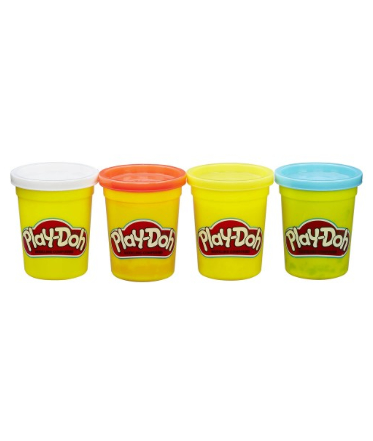 HASBRO - Hasbro Play-Doh Color Pack 4 Βαζάκια Πλαστοζυμαράκια Διάφορα Σετ Χρωμάτων B5517 448gr Ηλικία 2+