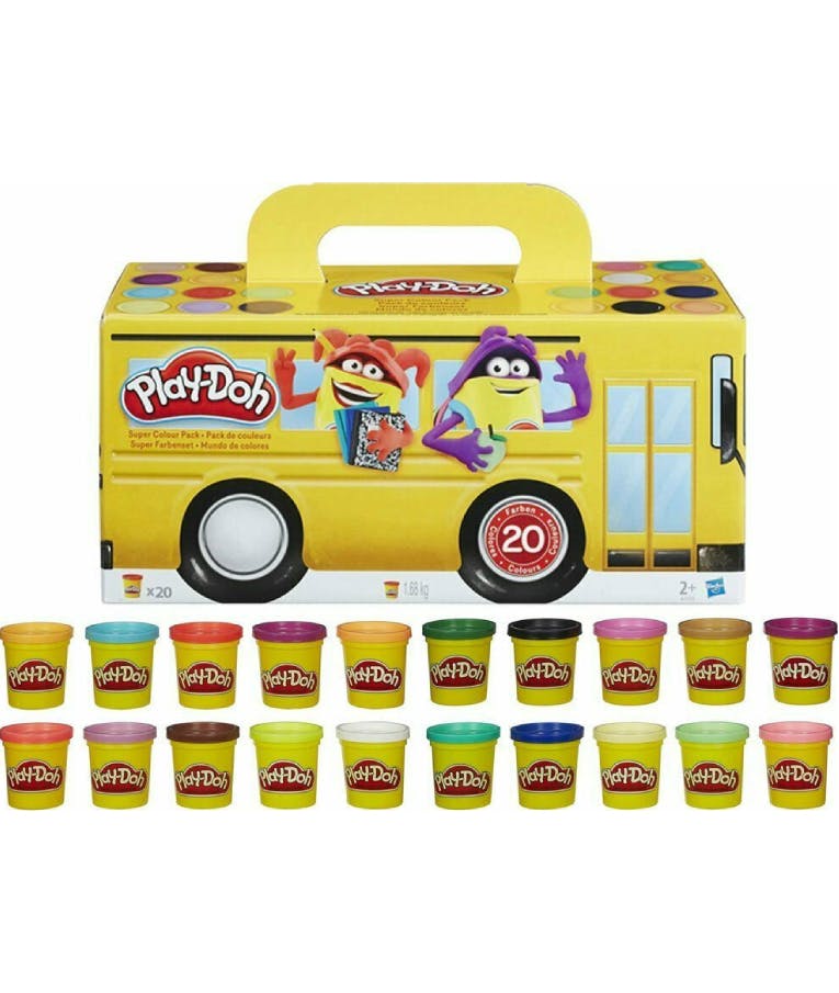 Hasbro Play-Doh 20 Βαζάκια Πλαστελίνης Super Color για 2+ Ετών