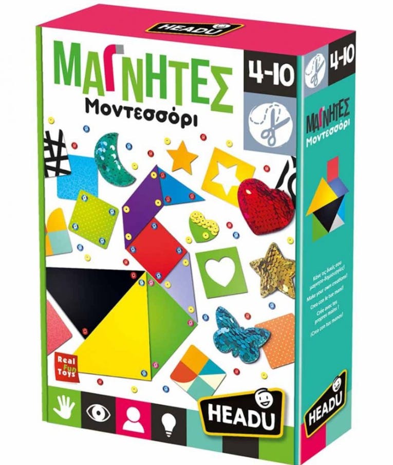 Headu Μαγνήτες Μοντεσσόρι - Παιχνίδι Κατασκευών Ηλικία 4-10 ετών Real Fun Toys 27316