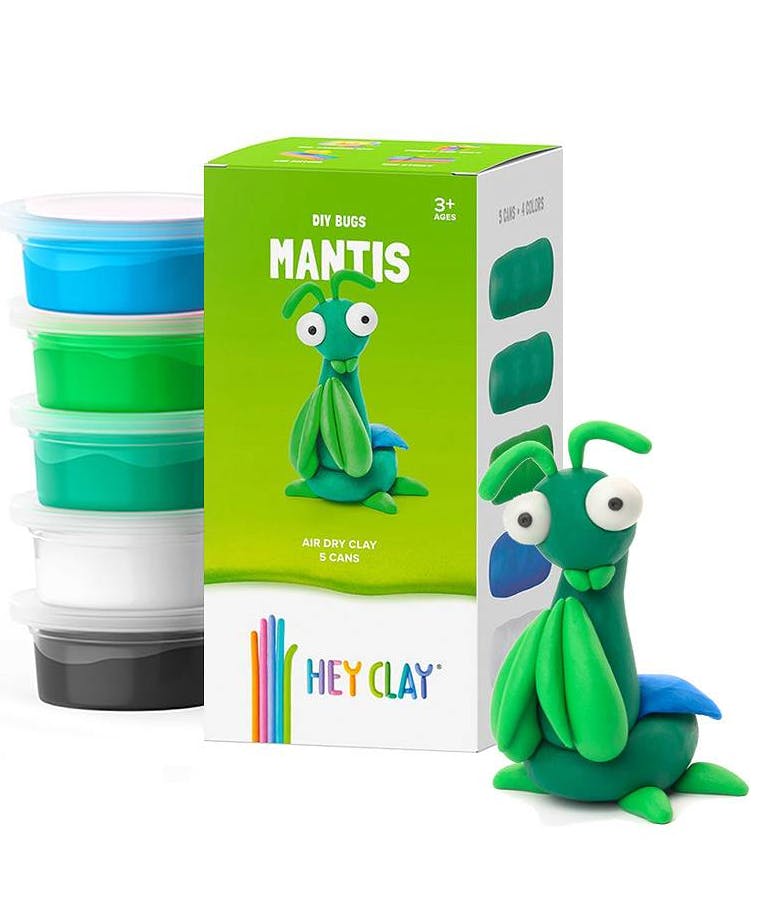 Claymates DIY BUGS MANTIS Πολύχρωμος Πηλός Modeling Air-Dry Clay, 5 Cans ,5 Colors MBU005 440029 Ηλικία 3+