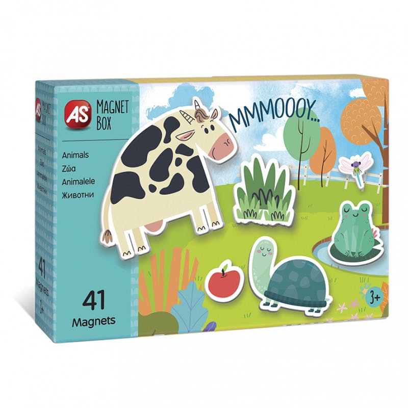 AS Magnet Box, Eκπαιδευτικό Παιχνίδι Ζωάκια με 41 Χάρτινους Μαγνήτες 1029-64036 Ηλικία 3+