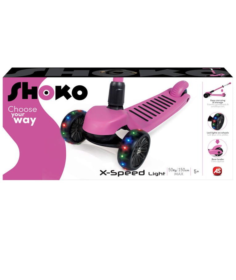 AS Shoko Scooter Twist and Roll Xspeed Light Pink  (5004-50504)  Ηλικία 5+ Max 50kg/150cm
