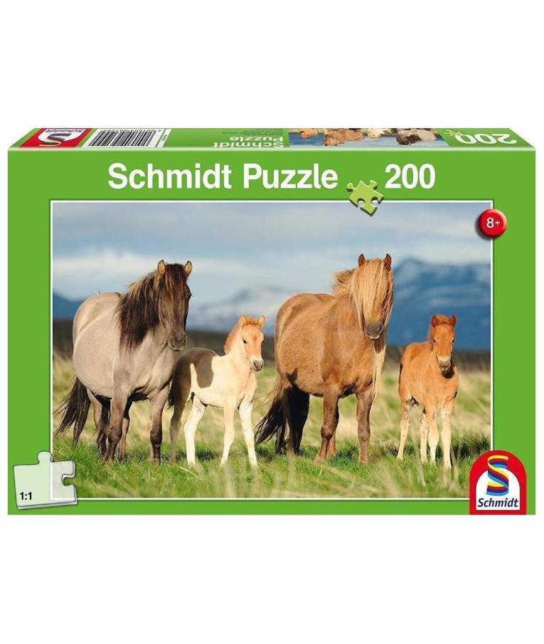 Puzzle Παζλ Schmidt Οικογένεια Αλόγων 200pcs (56199)  43,2x29,1 εκ Ηλικία 8+