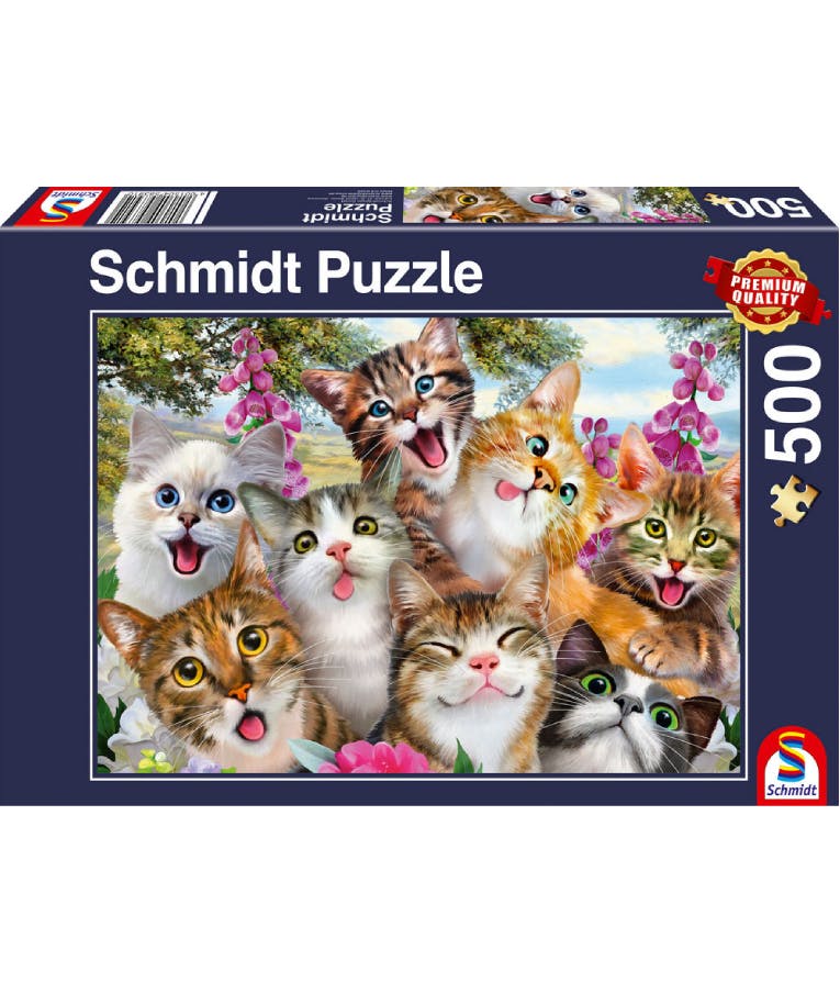 Puzzle Παζλ Schmidt Selfie Γατες 500pcs (58391)  48,1x34,1 εκ Ηλικία 8+