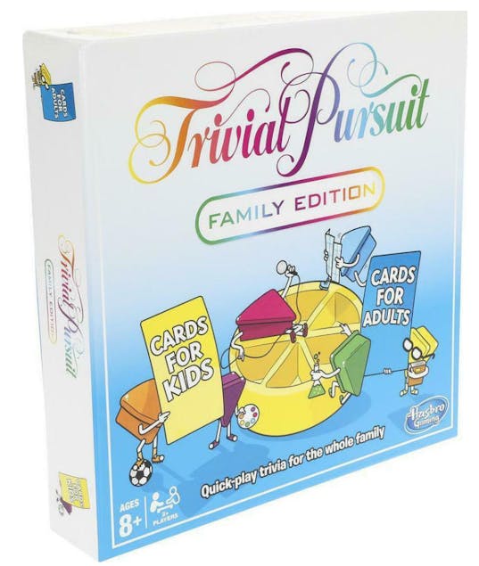 HASBRO - Hasbro Games Επιτραπέζιο Οικογενειακό Παιχνίδι Γνώσεων TRIVIAL PURSUIT Family Edition Ηλικία 8+ Ε1921