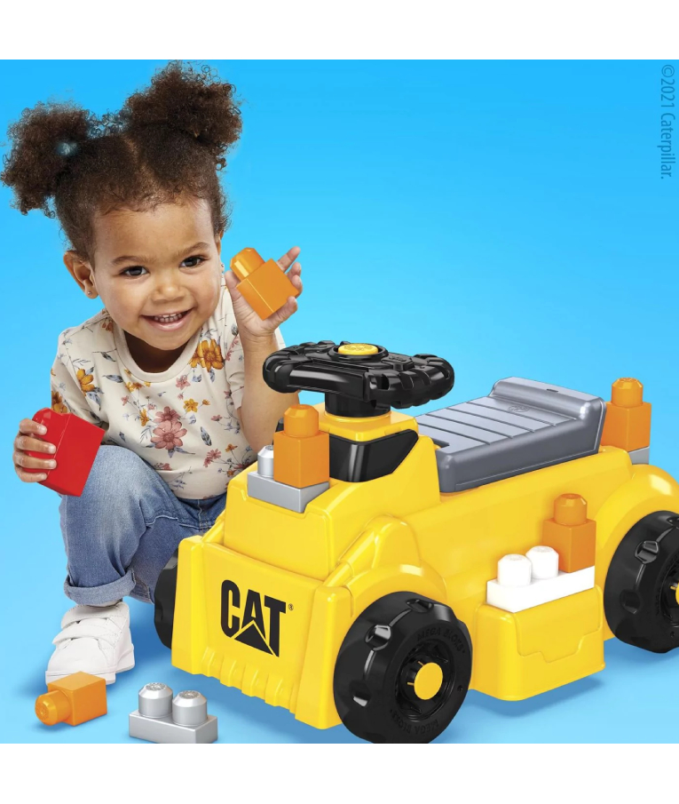 MEGA BLOKS - MEGA Bloks Cat Ride on Cat Όχημα με Τουβλάκια Κατασκευών 3 σε 1  11 pcs Ηλικία 1+ MB HDJ29