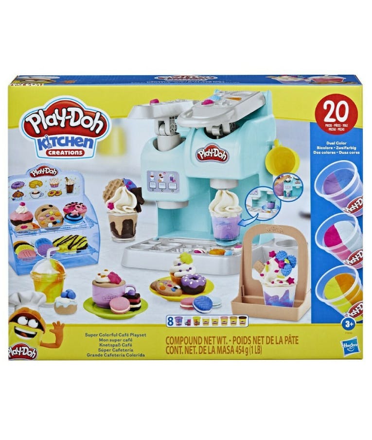 Πλαστελίνη - Παιχνίδι Δημιουργίας Πλαστοζυμαράκια F5836 Hasbro Play-Doh Super Coloful Cafe Playset με 8 Βαζάκια για παιδιά 3+