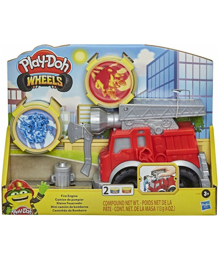 Πλαστελίνη- Παιχνίδι Πλαστοζυμαράκια E0649 Hasbro Play-Doh Wheels Fire Engine Playset With 2 Non Toxic Modeling Compound Cans 3+