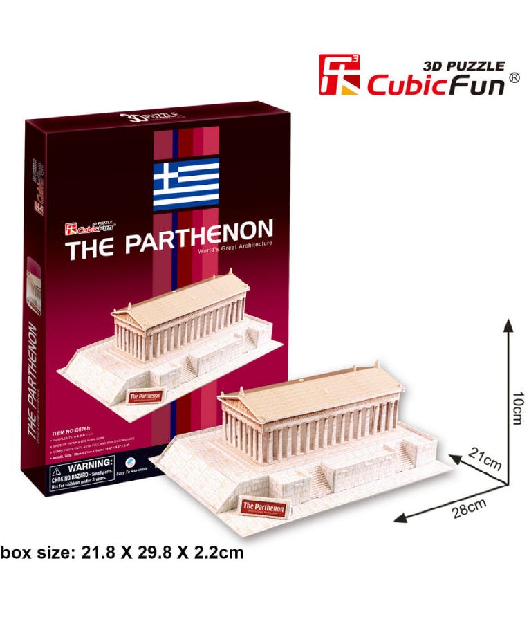 Παζλ Puzzle 3D 25 pieces - Parthenon Παρθενώνας cubic fun 28x21x10 εκ C076h