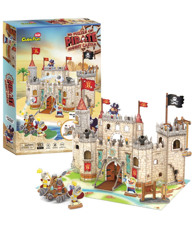 Παζλ Puzzle 3D 157 pieces - Pirate Knight Castle cubic fun 45.5x28x33 εκ with Play Mat P833h